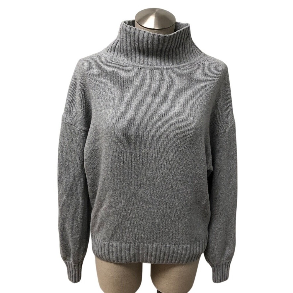 Gap CashSoft Mockneck Sweater Womens XS Gray Long Sleeve Pullover Preppy Basic